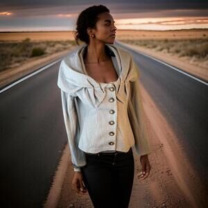 Guinevere (Anth) Wool Cardigan, Vintage 20's - 30's style​​